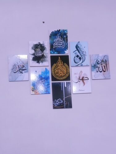 Premium Home Decoration Item 9 Pcs Wall Decor Islamic Phototiles photo review