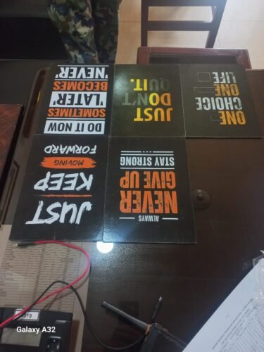 Set of 5 Motivational Sticky Wooden Canvas Frames For Wall Decor Phototiles photo review