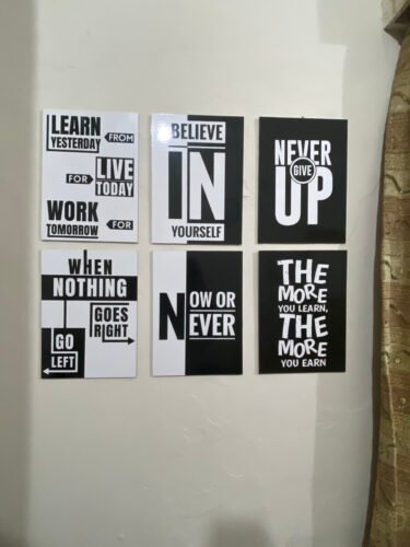 Set of 6 Wooden Canvas Frames Motivational Quotes Phototiles photo review