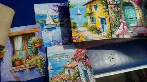 Itlaian Set of 5 Premium Wall Art Photo Tiles – Modern Home Decor Sets 8x11 photo review