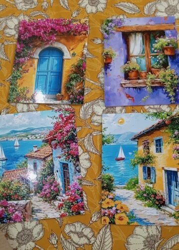 Itlaian Set of 5 Premium Wall Art Photo Tiles – Modern Home Decor Sets 8x11 photo review