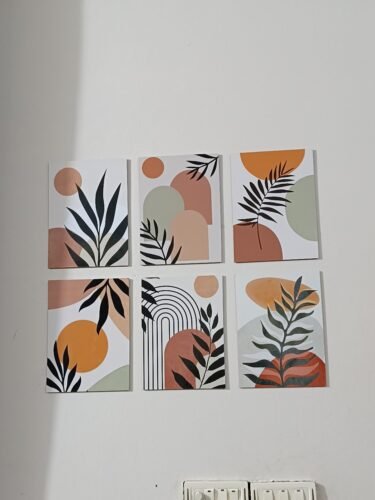 Set of 6 Abstract Art Wooden Canvas Phototile Frames for wall decoration photo review