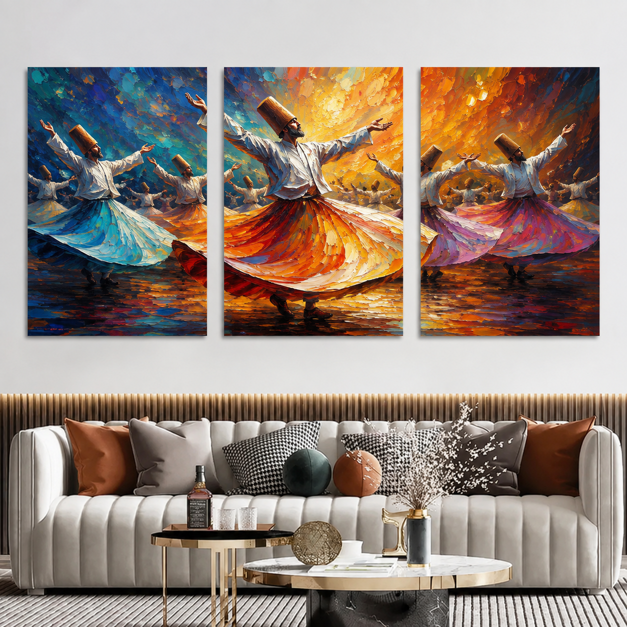 Set of 3 Dervish Wall Art Phototiles