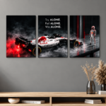 Set of 3 Car Wall Art Decors – F1 Racing Decors with Motivational Quotes – BetterWalls.pk