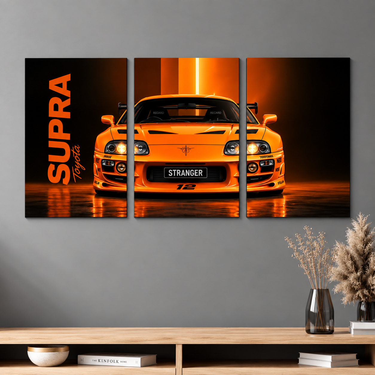 Set of 3 Supra Wall Decors - Car Wall Arts - BetterWalls.pk