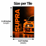 Set of 3 Supra Wall Decors – Car Wall Arts – BetterWalls.pk